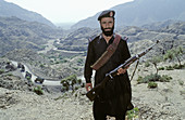 Khyber pass to Afghanistan. Border guard. Near Peshawar. North West Frontier Province (NWFP). Pakistan