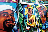 Cuba - La Havane - Vieille Havane - Havanna Viejo - Marché artisanal - Peintures à vendre