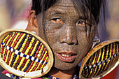 Myanmar (Burma). Chin Province. Chin ethnic group in the village