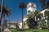Spanish Mediterranean architecture of the Santa Barbara county Court House, California