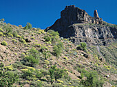 Roque Nublo in La Palma. Canary Islands, Spain