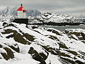 Lighthouse in Kabelvåg. Lofoten Islands, Norway