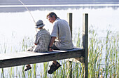 rs, 40 to 50 years, 40-45 years, 40-50 years, 5 to 10 years, 5-10 years, Back view, Boy, Boys, Caucasian, Caucasians, Chat, Chatting, Child, Children, Color, Colour, Contemporary, Country, Countryside