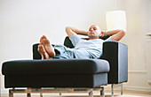  Barefoot, Calm, Calmness, Caucasian, Caucasians, Chair, Chairs, Chill out, Chilling out, Color, Col