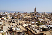 Old town, Gothic district seen from the rooftop of the cathedral. Palma de Mallorca. Majorca, Balearic Islands. Spain