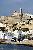 Dalt Vila seen from ship. Ibiza. Balearic Islands. Spain