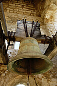 Bells at the bell tower of the parish church. Campanet. Majorca. Balearic Islands. Spain