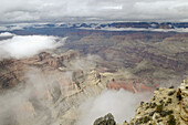 Grand Canyon National Park, view over canyon, winter. Arizona. USA.