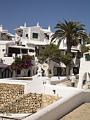 Mediterranean traditional architecture of the fishing town of Binibeca. Binibequer. Minorca. Balearic Islands. Spain.