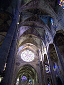 Interior of the cathedral. Palma de Mallorca. Balearic Islands. Spain.