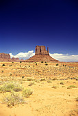 Scenic east mitten, Monument valley navajo tribal park, Arizona, USA.