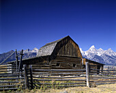 Barn, Jackson hole, Grand teton nationalpark, Wyoming, USA.