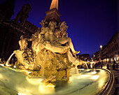 Fountain of the four rivers, Piazza navona, Rome, Italy.