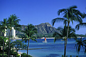 Diamond head crater, Honolulu, Oahu, Hawaii, USA.