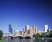 Princes bridge, & skyline, Melbourne, Victoria, Australia.