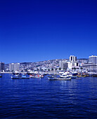 Fishing boats, Arturo prat quay, Port, Valparaiso, Chile.