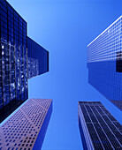 Tall office buildings, Mid-town, Manhattan, New York, USA.