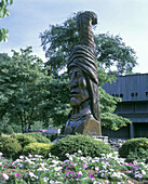 Statue, Indian museum, Cherokee, Smoky mountains, North carolina, USA.