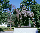 Washington statue & headquarters, Morristown, New Jersey, USA.
