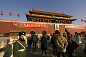 Entrance to the Forbidden City in Tiananmen Square with Mao Tse Tung s image on top, Beijing, China