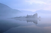 Kilchurn Castle and Loch Awe at dawn. Argyll. Scotland