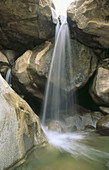 Waterfall in Borrego Palm Canyon. Anza-Borrego Desert State Park. California, USA