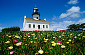Old Point Loma Lighthouse in San Diego. California. USA