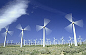 Wind turbines. Mojave desert, California. USA