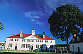 George Washington home, west front (c.1787). Mount Vernon Estate. Virginia. USA