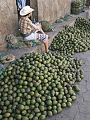 Avocados for sale in market in Santiago Atitlan, Guatemala