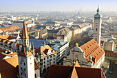 Germany Bavaria (Bayern) Munich Altes Rathaus and Heiliggeistkirche (right)