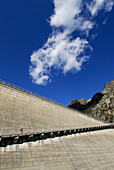 Concrete dam of Lago di Gera dam, Lombardy, Italy