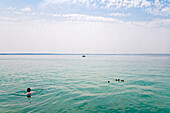 Swimmer, Lazise, Lake Garda, Veneto, Italy
