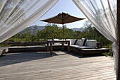 Terrace and sun deck of a villa, Kirimaya Design Hotel, Thailand