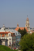 Houses in Boksto street and the church of St. Nicolas, Lithuania, Vilnius