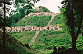Pyramid at the old Mayan city of Caracol. Belize