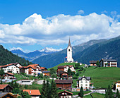 Village of Schmitten in Engadin. Canton Graubunden. Switzerland