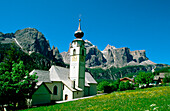 Village of Colfosco in Val Badia. Dolomites. Italy