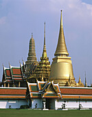 Grand Palace complex in Wat Phra Kaeo Temple. Bangkok. Thailand