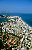Ipanema beach and Rio de Janeiro. Brazil