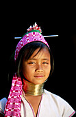 Long neck girl. Padaung Hilltribe. Mae Hong Son. Thailand