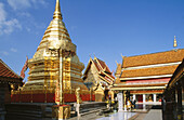 Gold Stupa Pagoda. Temple Wat Phra That Doi Suthep. Chiang Mai. Thailand