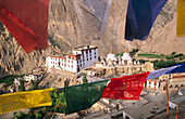 Prayer flags at Lamayuru Monastery. Ladakh. Jummu and Kashmir, India