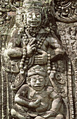 Reliefs in a hindu temple. Bali, Indonesia