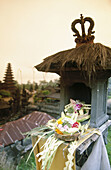 Offers to gods. Temple Besakih in Bali, Indonesia