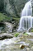 Waterfall in Alpe Devero. Alps. Piedmont. Italy