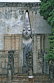Giant Buddha statue at temple Wat Si Chum. Sukhothai. Thailand