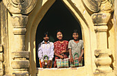 Young women portrait. Maha-Aungmye Bonzan Monastery. Mandalay, Inwa (Ava). Myanmar (Burma).