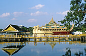 Karaweik Restaurant on Royal Lake. Yangoon (Rangoon). Myanmar (Burma).