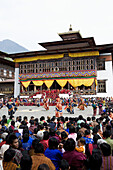 Bhutan. Thimphu. Thimpu Dzong. Buddhist Festival (Tsechu).